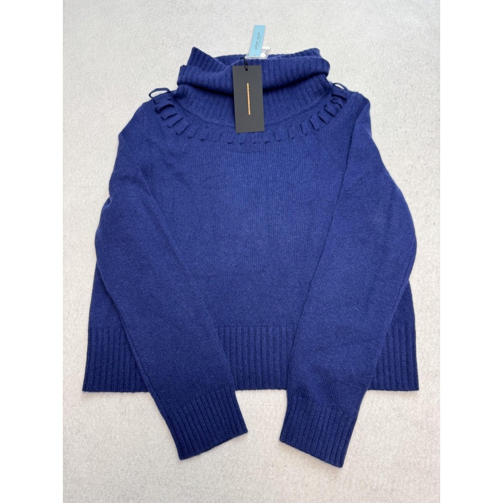 Antonio Melani Amelia Sweater Women's Large‎ Deep Navy 100% Cashmere Cowl Neck